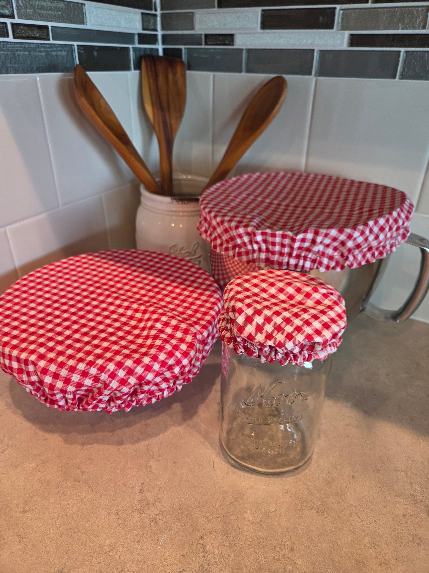 Jar & Bowl cover set of 3