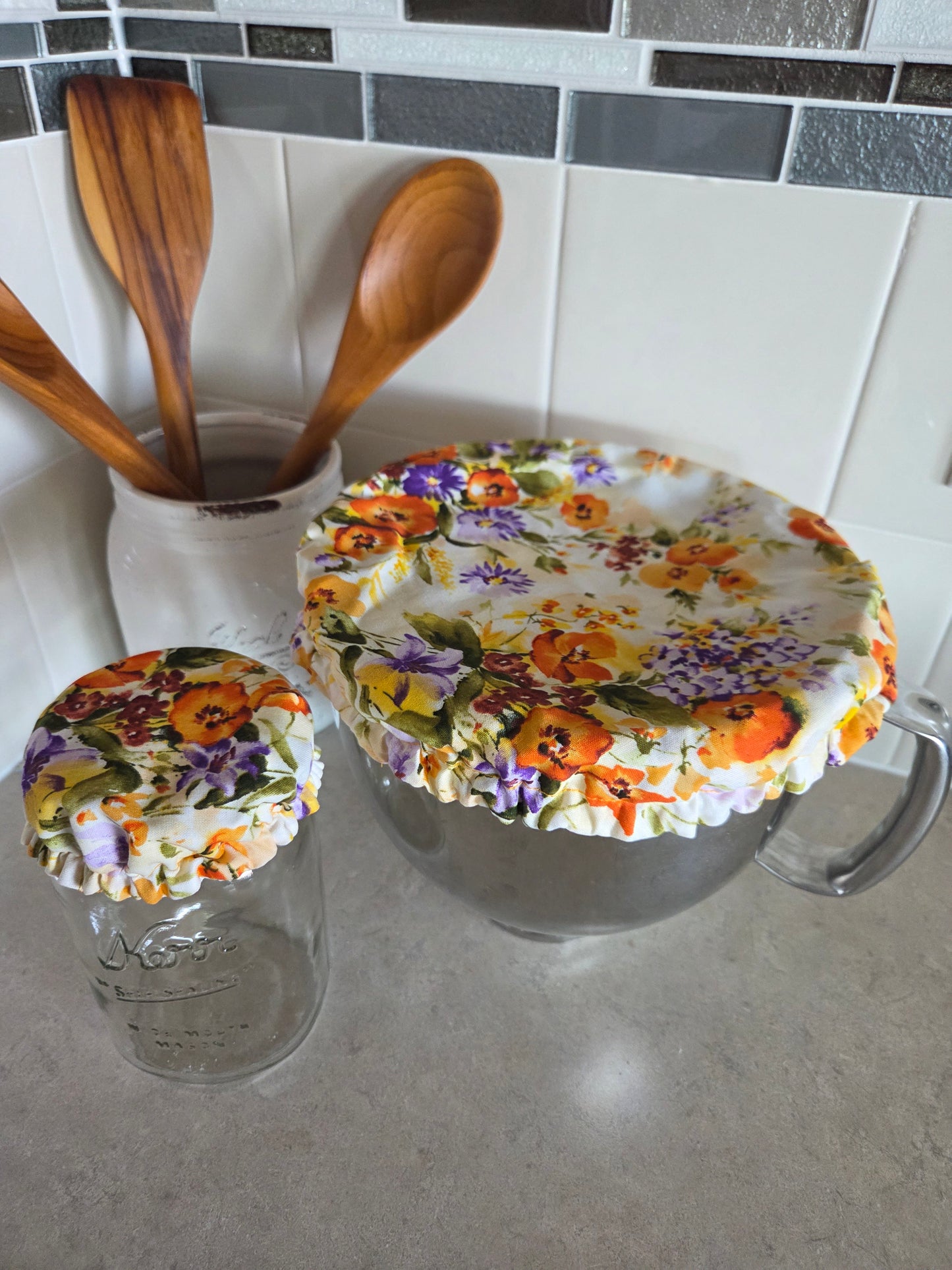 Jar & Bowl cover set of 2