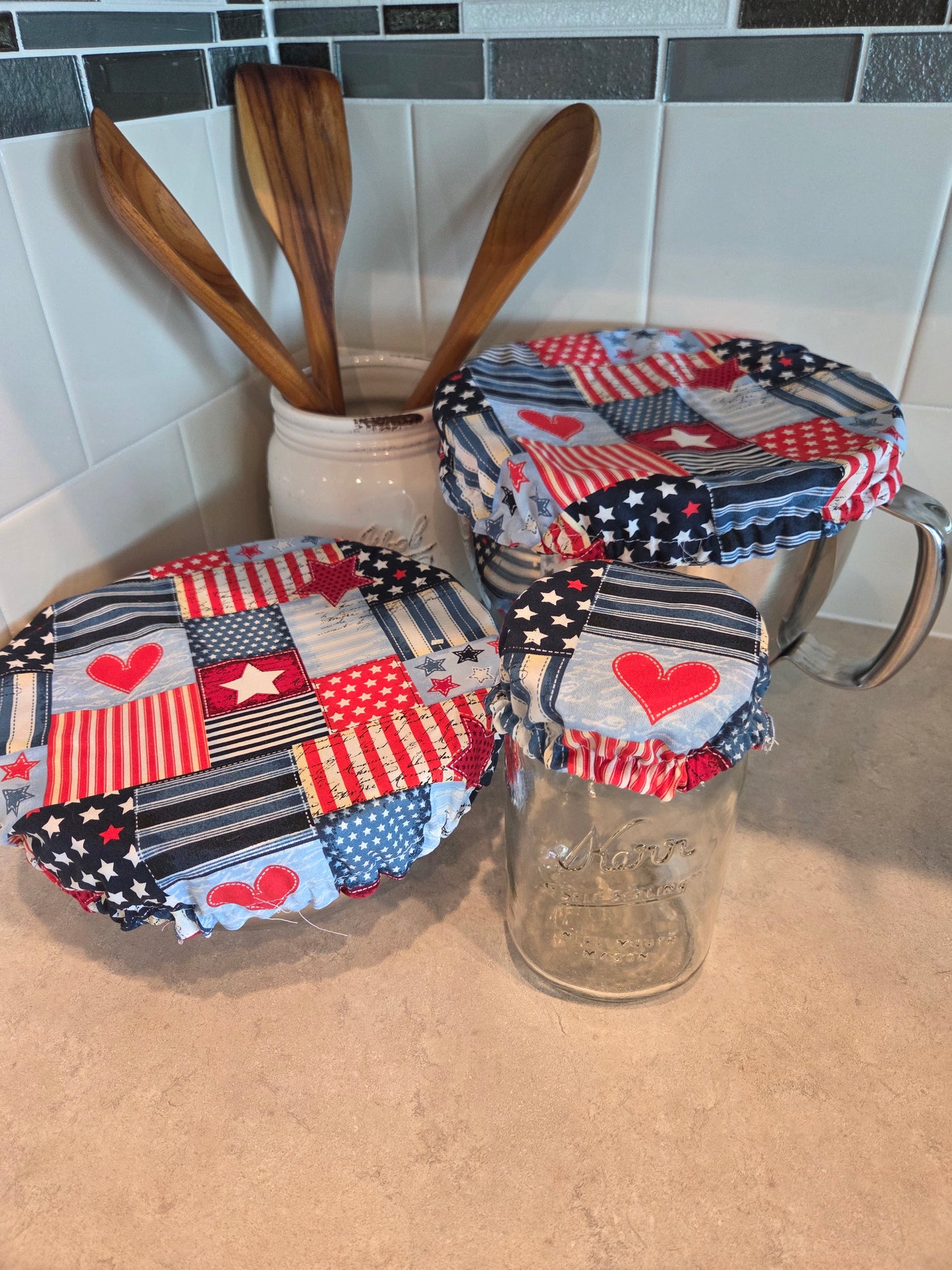 Jar & Bowl cover set of 3