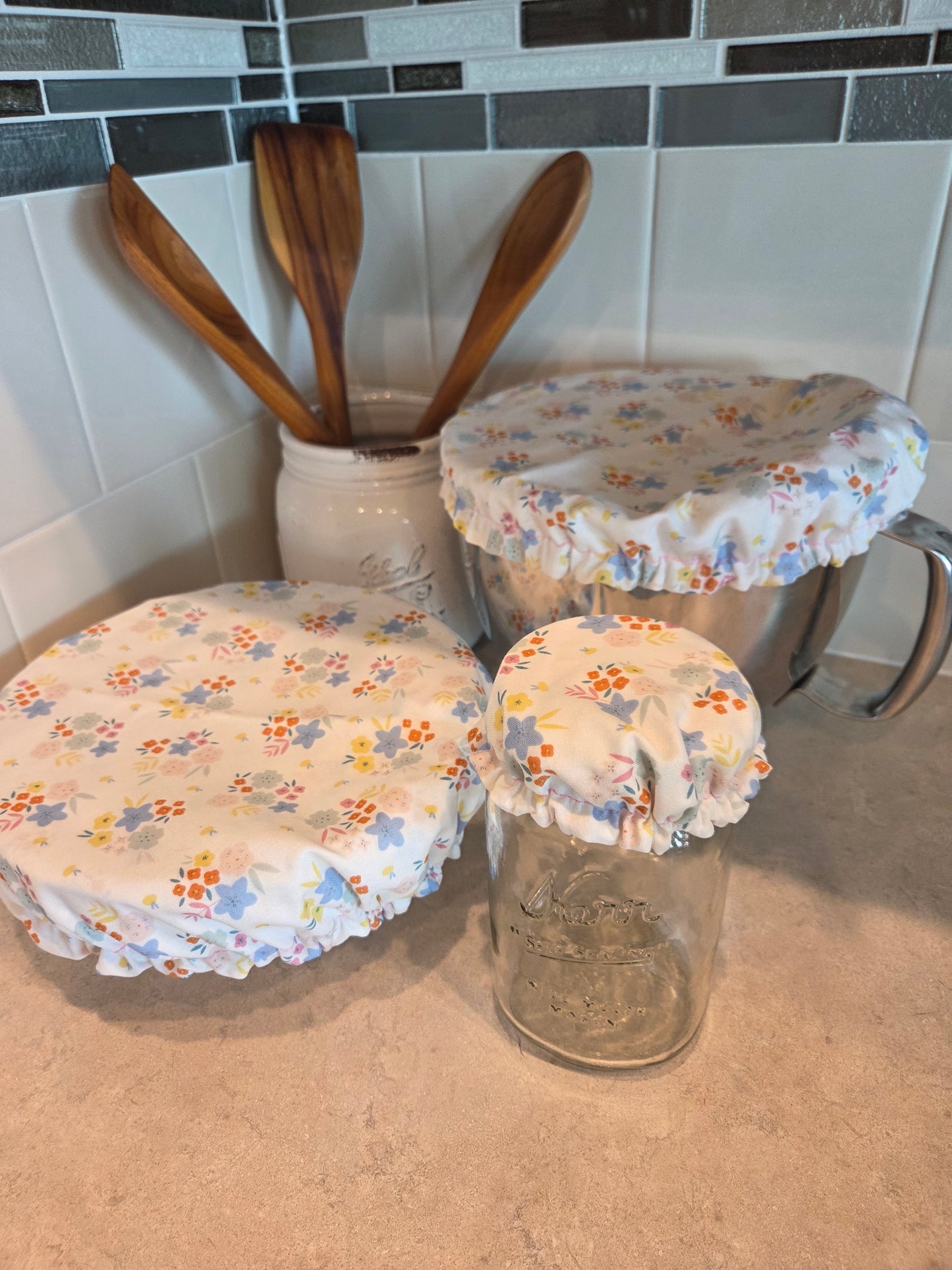 Jar & Bowl cover set of 3